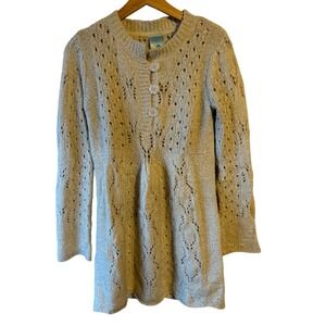 Anthropologie Aphorism Beige Knit Sweater  Women's Size M Alpaca blend